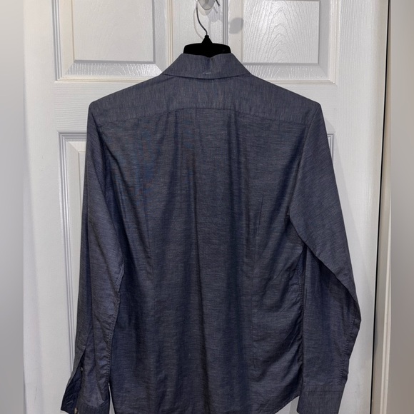 Eton Contemporary SZ L Slim Luxury European Dress Shirt blue cotton - Picture 9 of 9